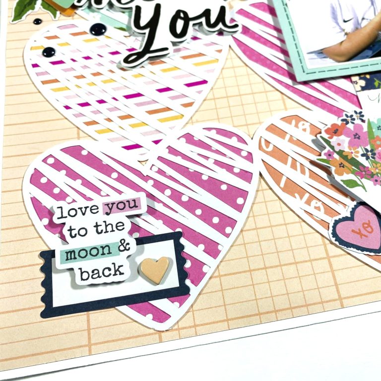 Drizzled Hearts Layout